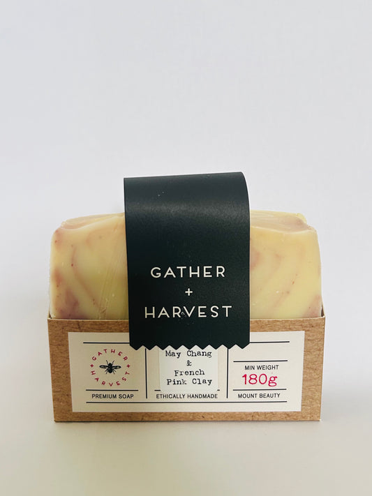 Handmade Natural Soap | May Chang and French Pink Clay