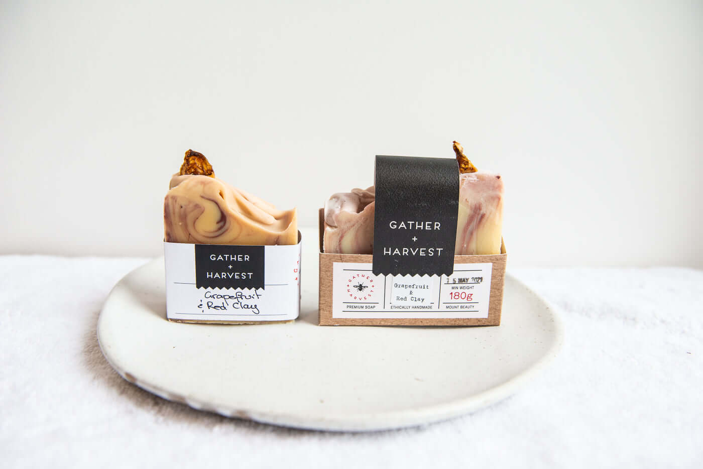 Natural Soap | Handmade in Australia | Gather + Harvest | Grapefruit & Australian Pink Clay Soap | Buy online