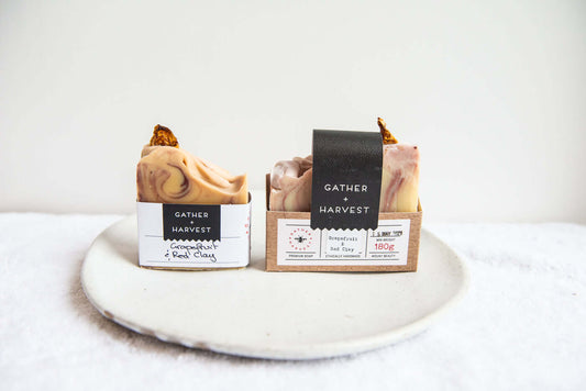 Natural Soap | Handmade in Australia | Gather + Harvest | Grapefruit & Australian Pink Clay Soap | Buy online