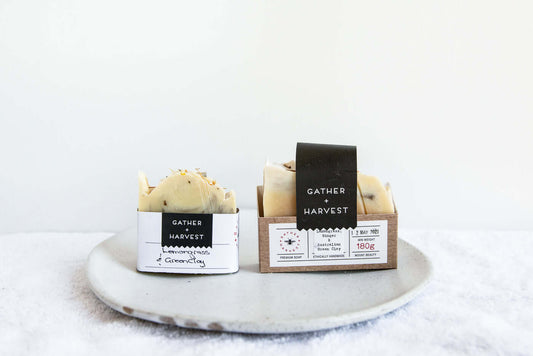 Natural Soap | Handmade in Australia | Gather + Harvest | Lemongrass, Ginger & Yellow Clay |  Buy online