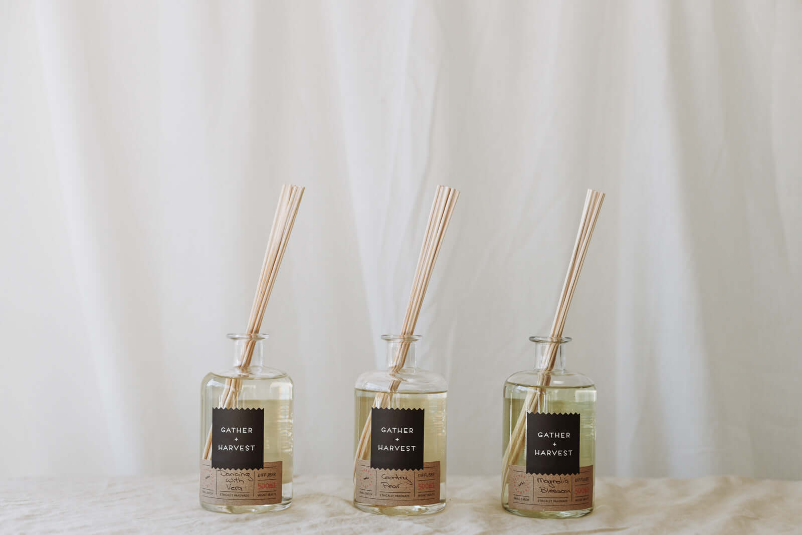 Our natural reed diffuser Dancing with Vera is perfect for 12+ months of subtle scents for your home