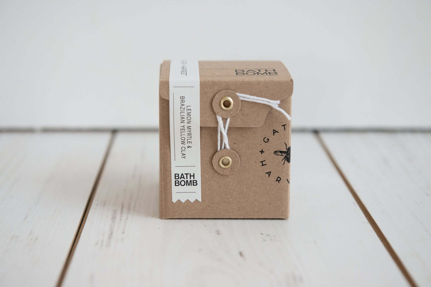 Natural Vegan Bath Bomb | Lemon Myrtle & Brazilian Yellow Clay | Handmade in Australia | Gather + Harvest | Buy Online