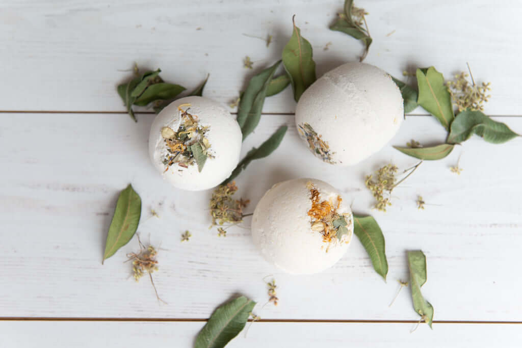 Natural Vegan Bath Bomb | Lemon Myrtle & Brazilian Yellow Clay | Handmade in Australia | Gather + Harvest | Buy Online
