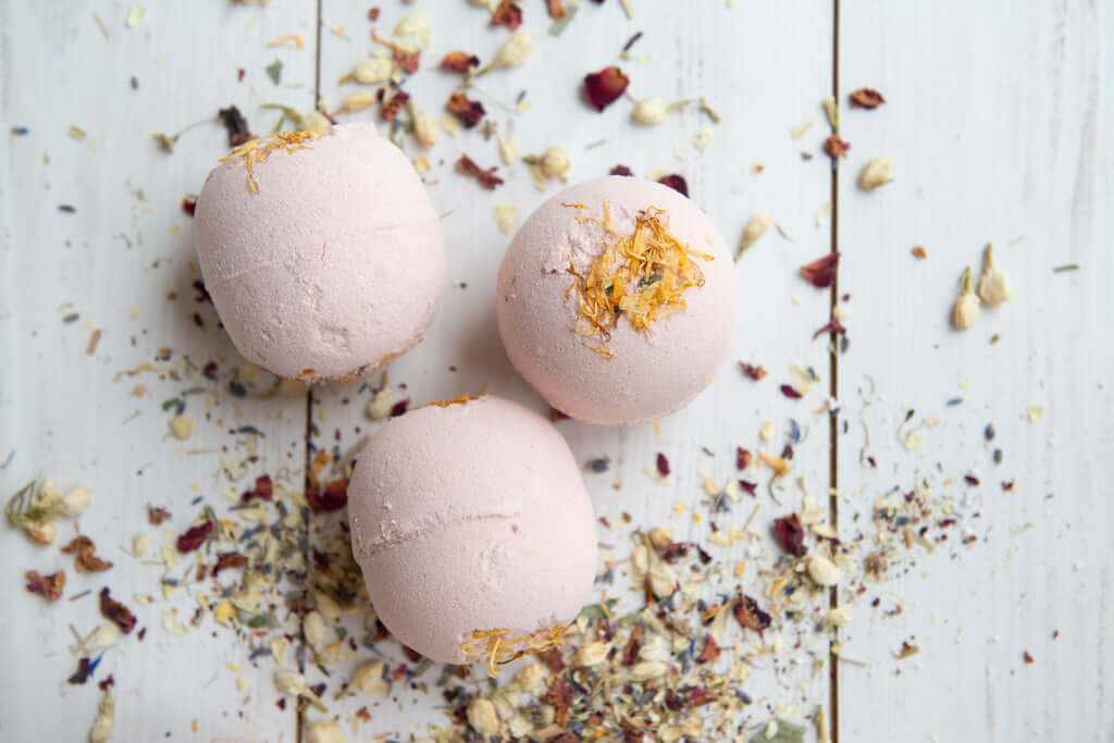 Natural Vegan Bath Bomb | Orange & Red Clay | Handmade in Australia | Gather + Harvest | Buy Online