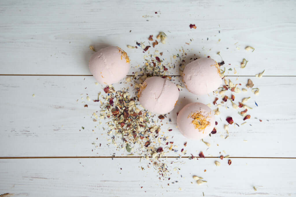 Natural Vegan Bath Bomb | Orange & Red Clay | Handmade in Australia | Gather + Harvest | Buy Online