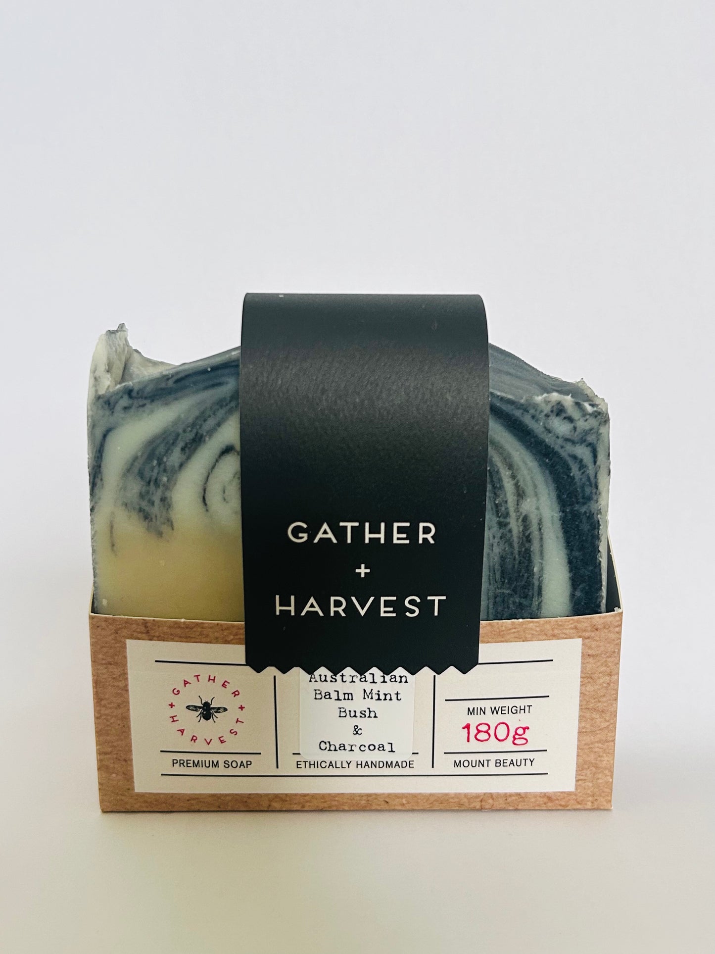 Handmade Natural Soap | Australian Balm Mint Bush & Charcoal