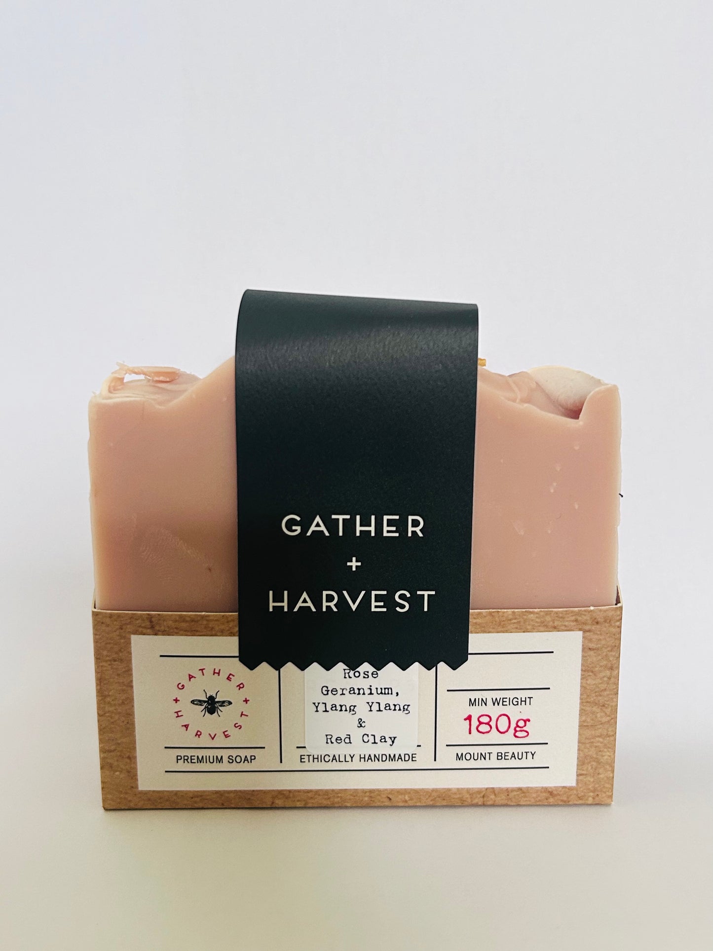 Handmade Natural Soap | Rose Geranium, Ylang Ylang & Australian Red Clay