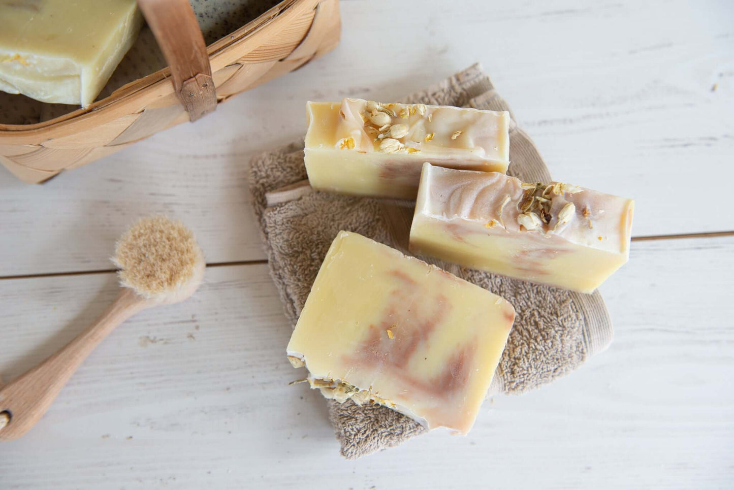 This handmade natural soap with May Chang and French Pink Clay Soap deeply nourishes your skin